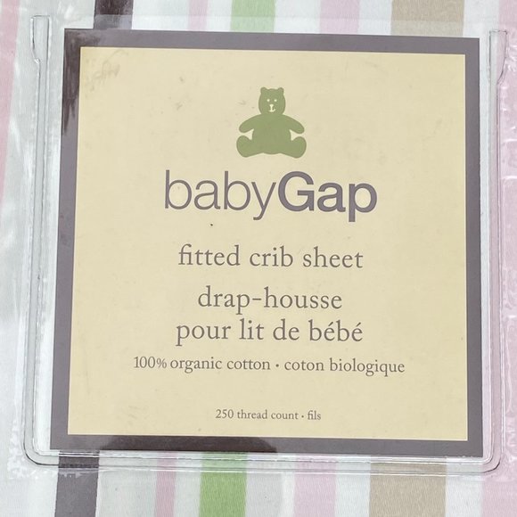Baby GAP Organic Cotton Stripes Fitted Crib Sheet - Picture 5 of 12